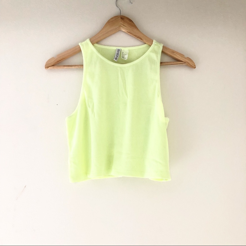 Neon Halter Crop Tank